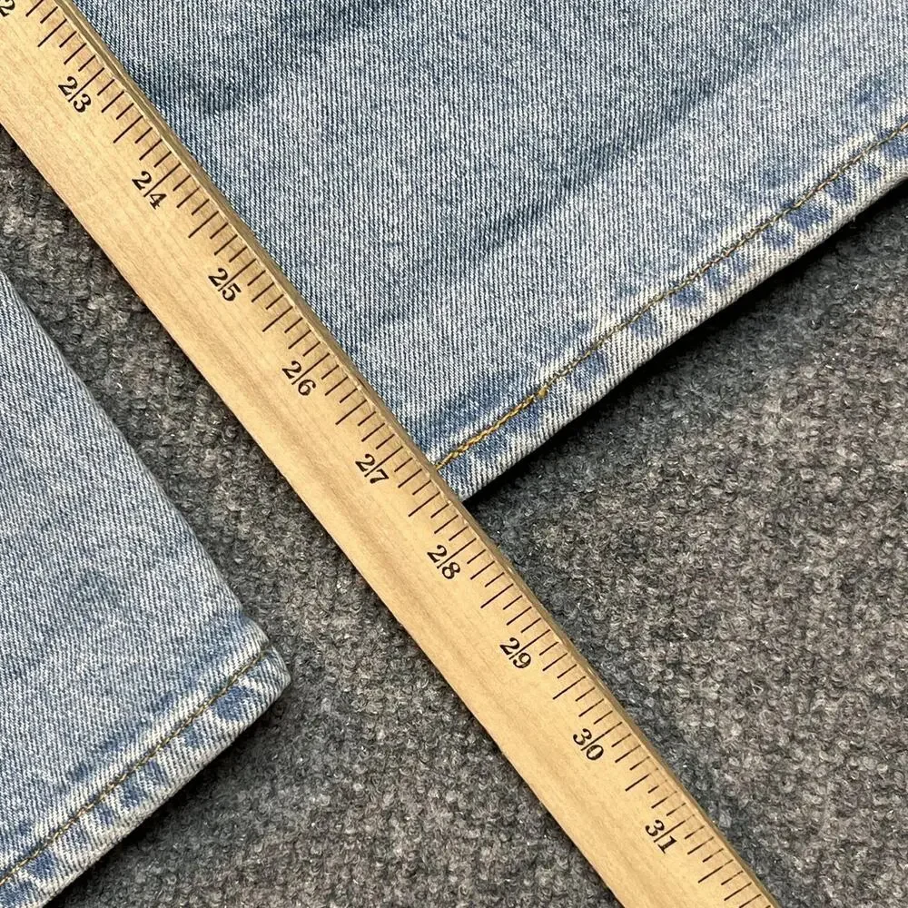 Levis 501 Jeans Mens 40x29 Blue Light Wash Straight Leg Button Fly Denim Pants